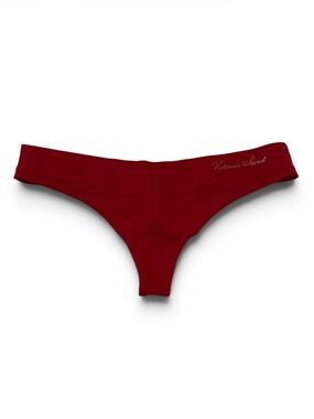 Y2K Victoria's Secret Red Seamless Thong Panties w/ VS Logo Waistband | XS | NWT